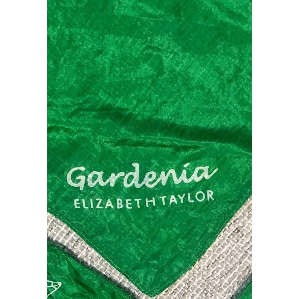 Vtg Elizabeth Taylor Gardenia Perfume Promo Satin Handkerchief Napkins Set of 4